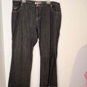 Vintage Y2K SWAK Sealed With A Kiss‎ Gold Shimmer Denim Jeans Women's 18W